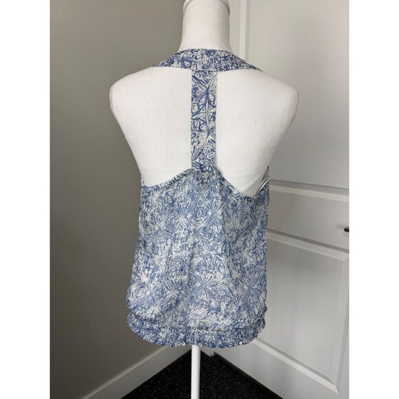 Lucky Brand Womens Blue Boho Geometric Print Sleeveless Top Size M - Picture 4 of 15